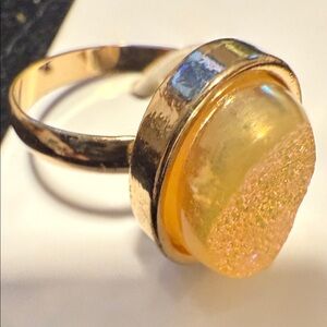 Nordstrom Gold Ring with Yellow Gem